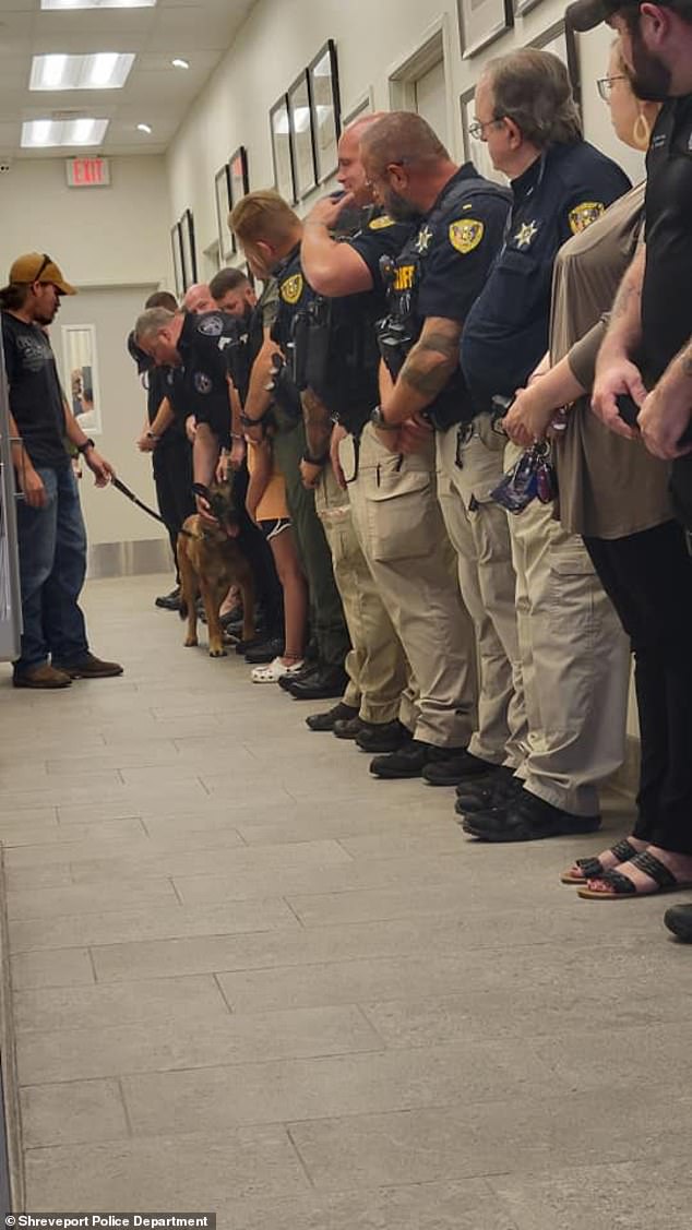 The police pooch had to retire due to medical issues, according to a statement from the department on Facebook