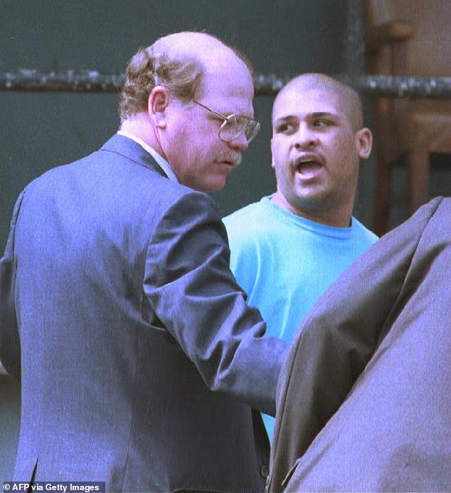 Los Angeles DA George Gascón, 68, recently filed a 264-page report calling for the reversal of Butler's death penalty sentence, asking for it to be reduced to life without parole (pictured: Butler in 1994)