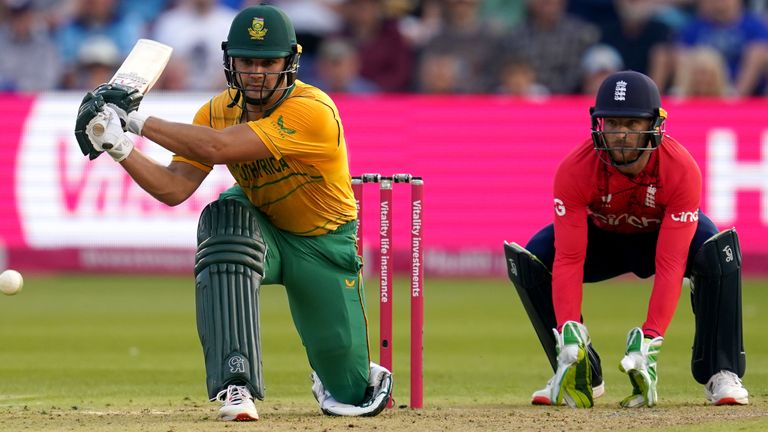 South Africa's Rilee Rossouw scored an unbeaten 96