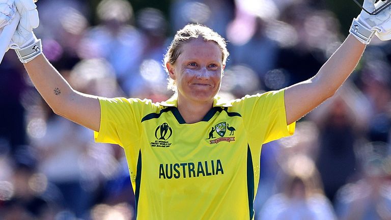 Alyssa Healy struck 170 from 138 balls as Australia beat England in the 50-over World Cup final earlier this year