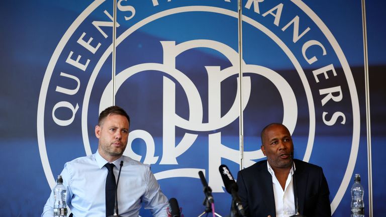 QPR head coach Michael Beale and director of football Les Ferdinand