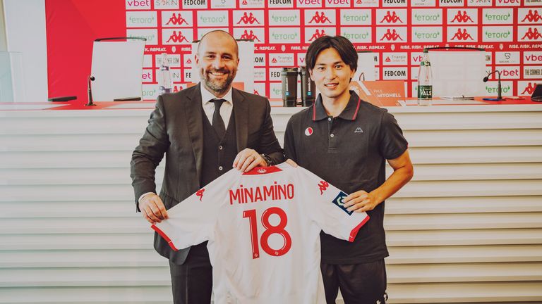 Paul Mitchell, Takumi Minamino 
(Credit: AS Monaco)