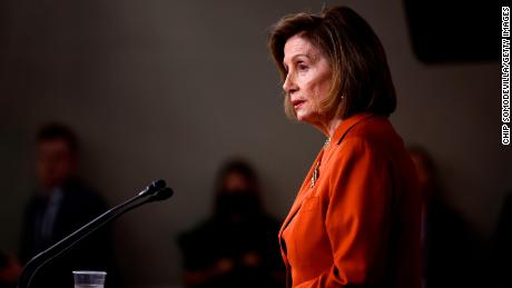 Pelosi talks with reporters in the Capitol Visitor Center on June 24, 2022.