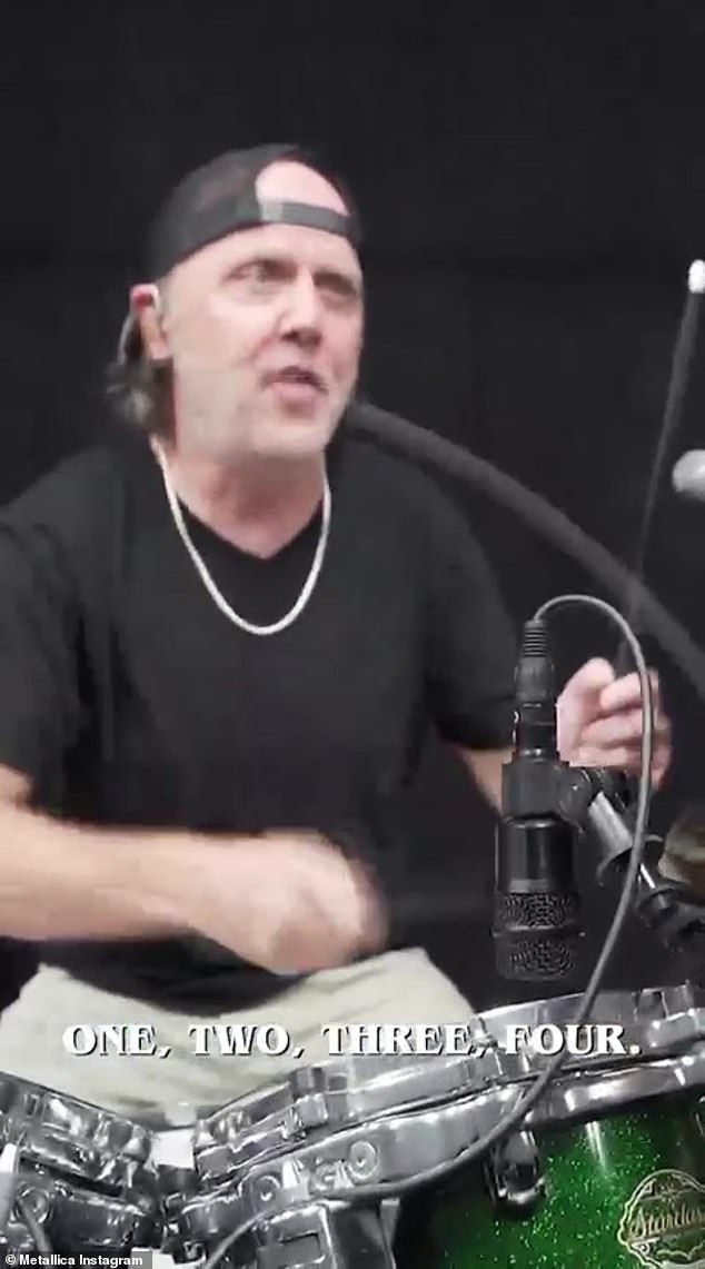 The jam: Metallica's drummer Lars Ulrich takes the lead in the jam room and tells Quinn and the band that he will give a four count into Master Of Puppets