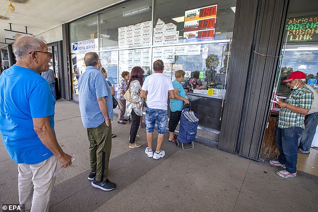 In Miami, people lined up early in the morning outside stores to be the first to buy lottery tickets after it swelled to $1.28 billion