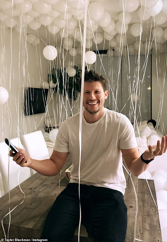 Tayler took to her Instagram Story, sharing a photo of Jason seated on a table and beaming broadly