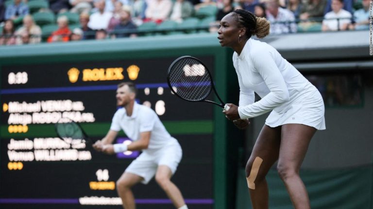 Venus Williams ‘excited’ by her unexpected inclusion in Wimbledon mixed doubles