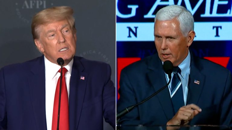 Watch Trump's and Pence's dueling DC speeches