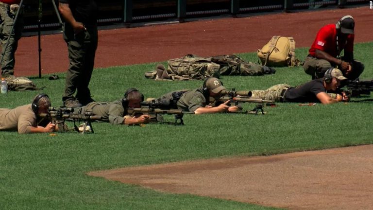 Watch police snipers take practice shots inside baseball stadium