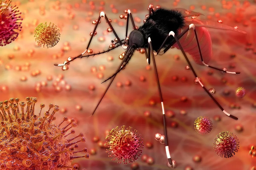 Zika Malaria Mosquito Virus Illustration