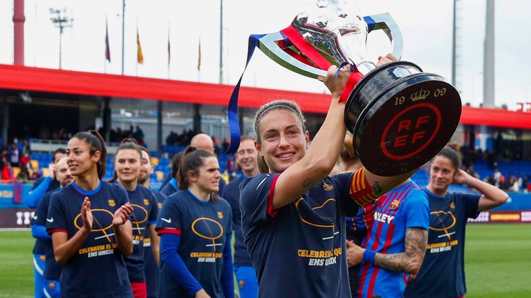 Alexia Putellas helped Barcelona to their third successive Primera Division title last season