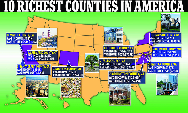 California and the East Coast have the most households earning more than $100,000 a year