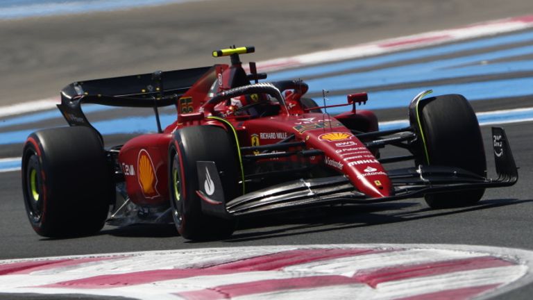 Carlos Sainz was fastest in second practice at the French GP