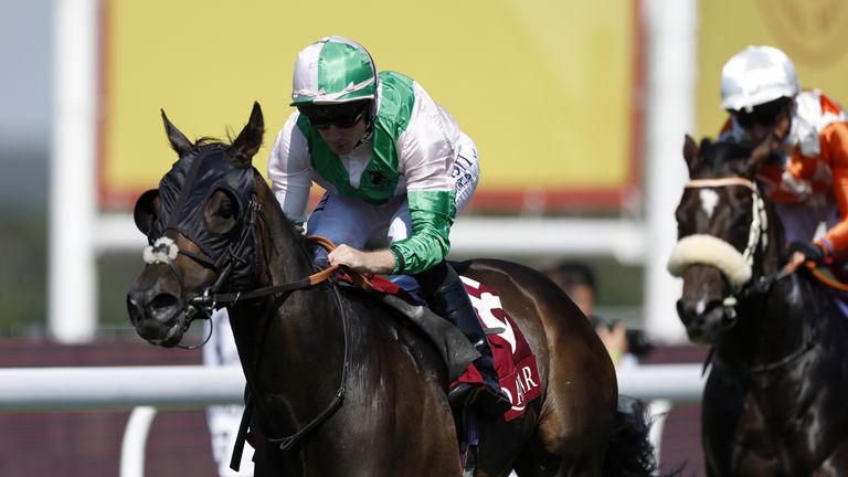 Khaadem wins the King George Qatar Stakes at Goodwood under Ryan Moore