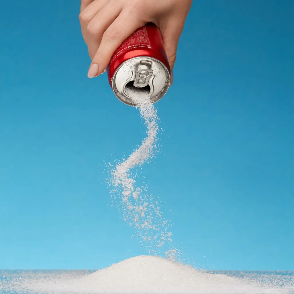 Soda Can Pouring Sugar