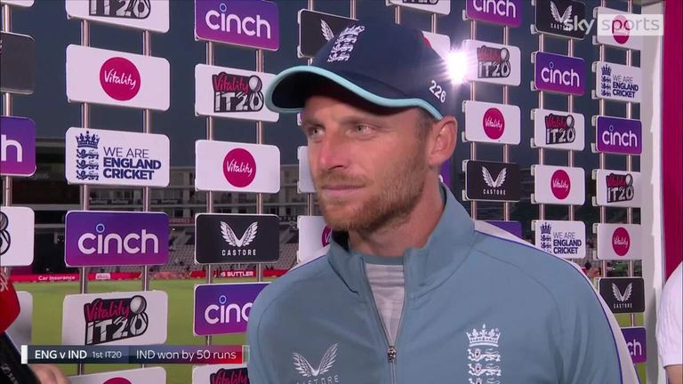 England captain Jos Buttler says his side were 'outplayed' by India as they went down by 50 runs in the first T20 international