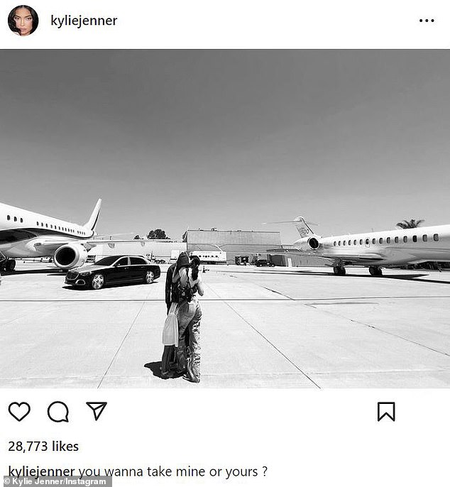 Kylie Jenner and Travis Scott slammed by fans for boasting about his and hers private jets