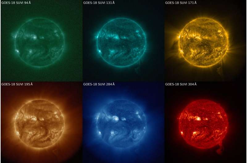 NOAA shares first imagery from GOES-18 SUVI instrument