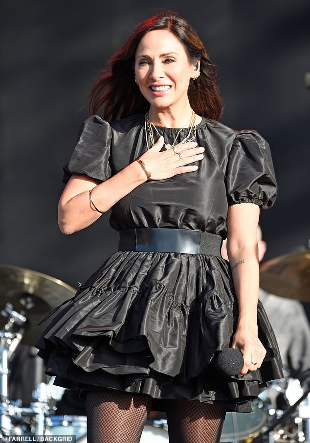 Natalie Imbruglia, 47, shows off her very youthful looks and trim figure at the UK’s Lytham Festival