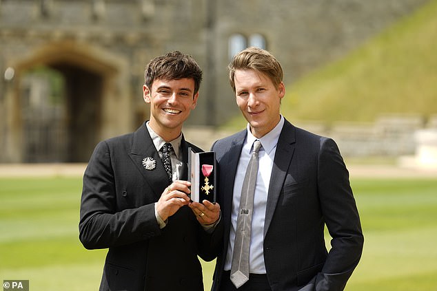 Olympic diver Tom Daley receives his OBE at Windsor Castle