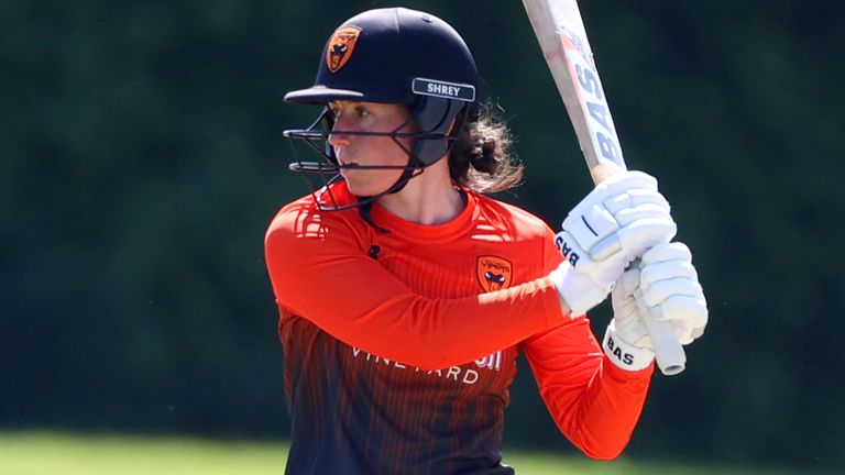 Southern Vipers' Georgia Elwiss hit a run-a-ball 115 against South East Stars, hitting nine fours and a six