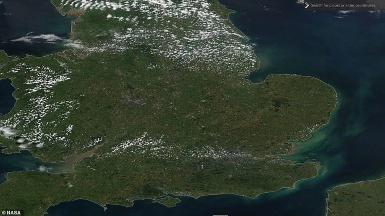 Scorched earth Britain: NASA images show how parched and brown country is due to heatwave