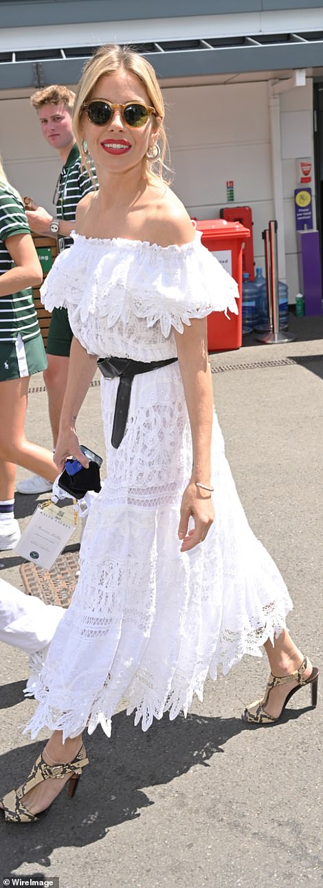 Sienna Miller, Daisy Edgar-Jones and Sabrina Elba attend day seven of Wimbledon