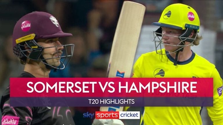 Hampshire's James Vince put on a batting masterclass with an unbeaten 129 in their T20 Blast clash with Somerset