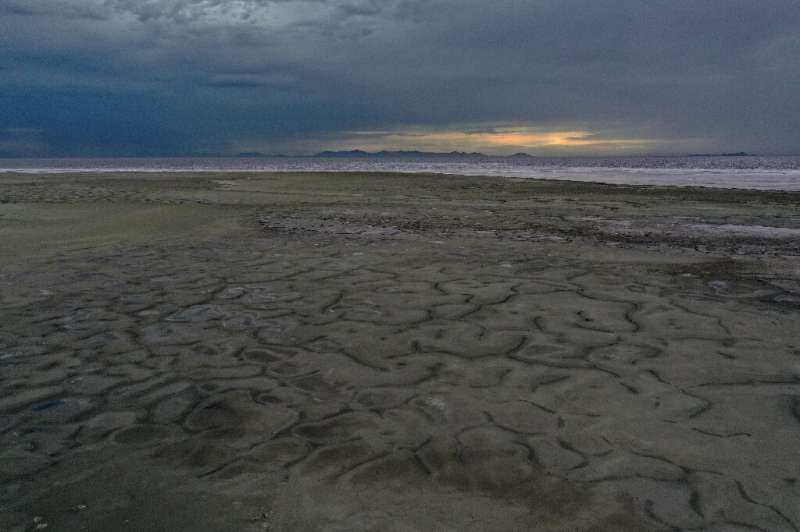 The banks of the Great Salt Lake, on August 1, 2021, near Corinne, Utah.