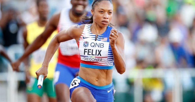 Allyson Felix’s victory lap wasn’t about the medal