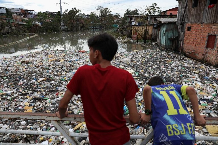 Waterways in Brazil’s Manaus choked by tons of trash