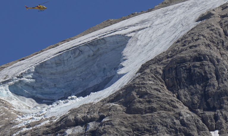 Warming world creates hazard for Alpine glaciers