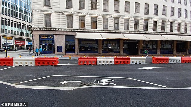 Birmingham City Council insist that the painted stretch of road, which resembles a cycle lane, is actually "guidance" for cyclists to dismount