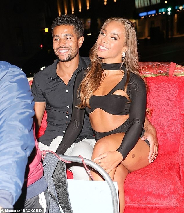 Adorable: The couple looked as loved up as ever as they watched fellow islanders Ekin-Su Cülcülo¿lu and Davide Sanclimenti become the winners of Love Island 2022 at the ME Hotel