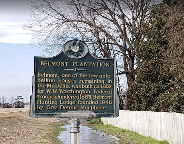 The Belmont Plantation, established in 1857, is the last antebellum mansion along the river in the Mississippi Delta, it's website says. It stands at over 9,000 square feet. It's listed as a  national register historic property