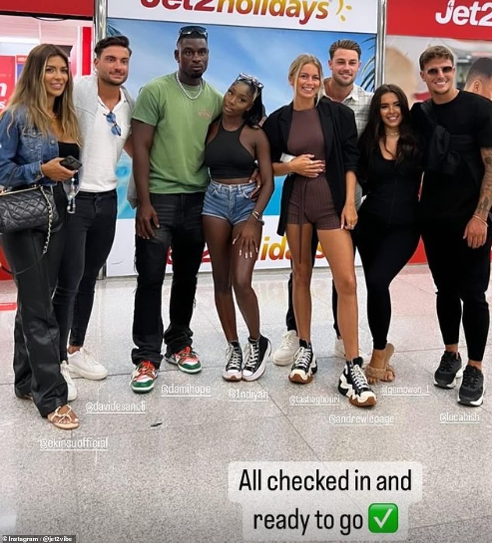 Homewards! The stars took to Instagram Stories to share an array of snaps and videos while waiting in the terminal at Palma Airport ahead of flying home following Monday's final