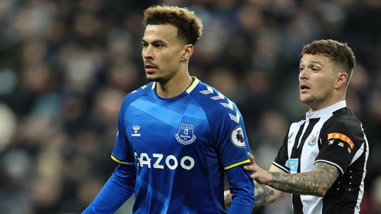 Dele Alli of Everton and Kieran Trippier of Newcastle United