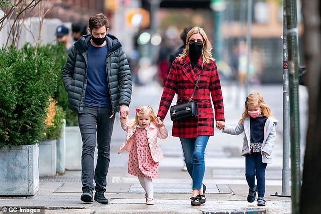 Family: Nicky and James seen with Theodora and Lily-Grace in 2020