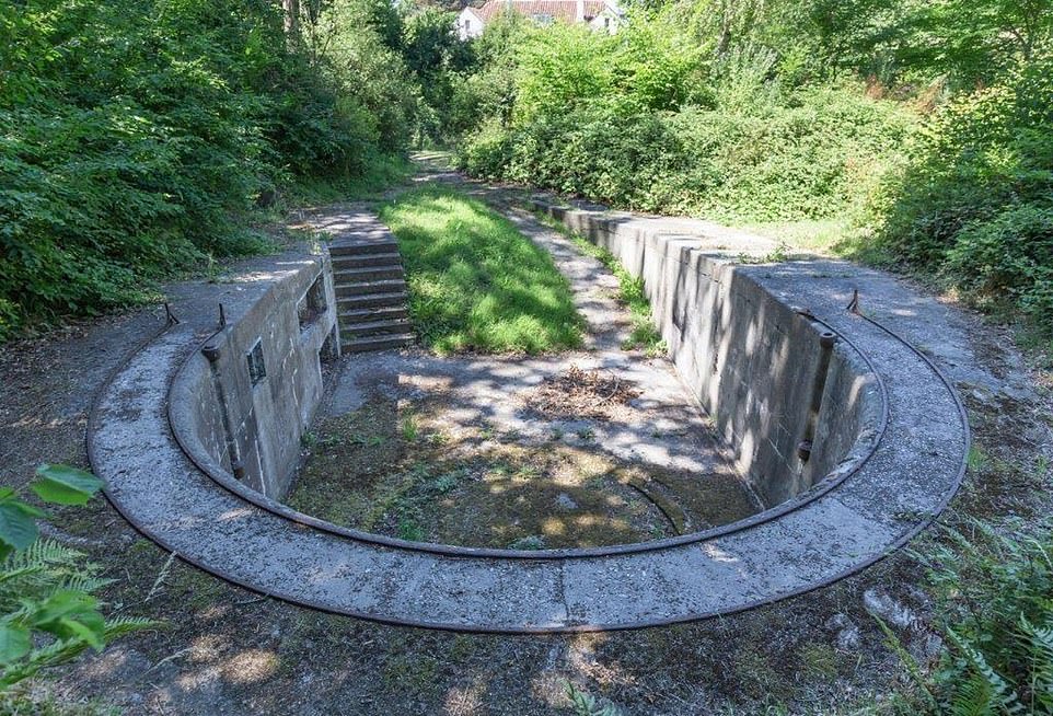 Pictured: The battery where high angle guns were mounted. The home and its grounds feature many original features from the property built in the 1890s