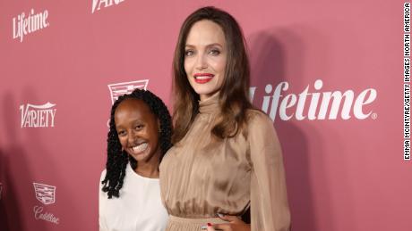 Zahara Jolie-Pitt and Angelina Jolie in September in Beverly Hills, California