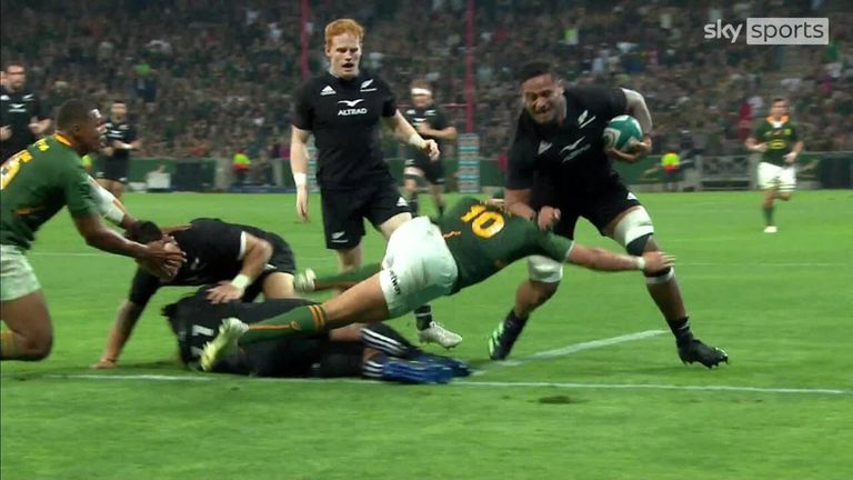 Shannon Frizell's late try was little more than consolation for New Zealand against South Africa.