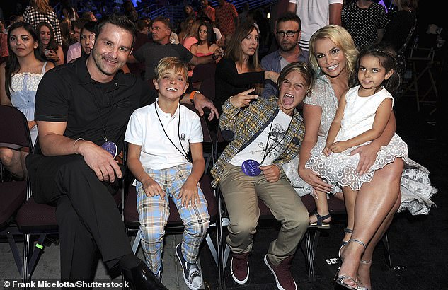 Bryan Spears, Jayden James Federline, Sean Federline, Britney Spears and niece Lexie at the Teen Choice Awards in Los Angeles back in 2015