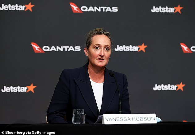 Vanessa Hudson, chief financial officer of Qantas will get more than a $1million in stock if she meets performance targets (pictured)