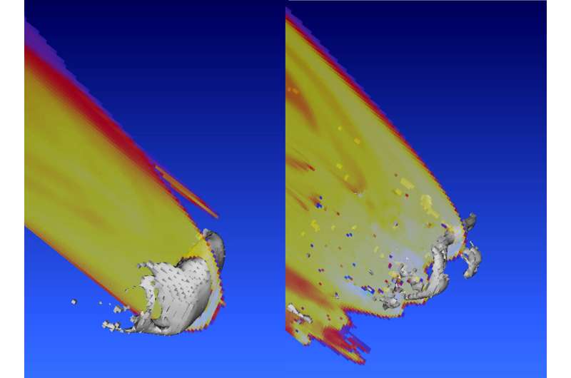 What part of a space rock survives to the ground?