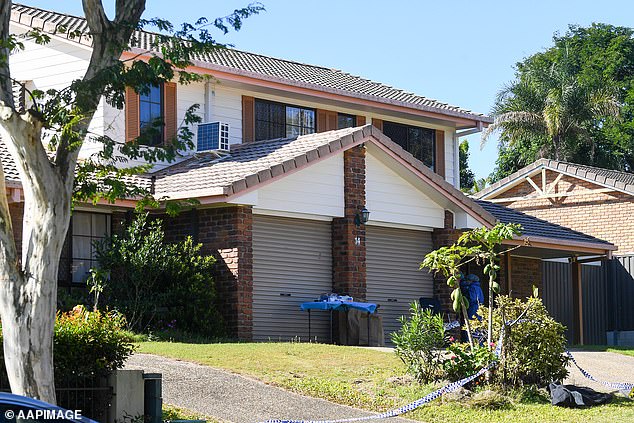 The bodies of a woman and a man were found upstairs inside the two storey home