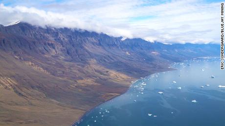 The Greenland coastline.