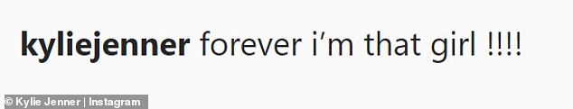 Caption: Kylie pulled a series of sultry poses in the gallery, which she captioned: 'Forever I'm that girl'