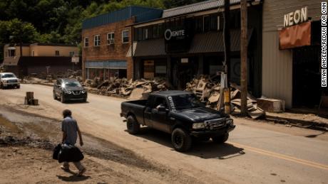 The entirety of Fleming-Neon&#39;s downtown was destroyed by more than 10 feet of floodwaters.