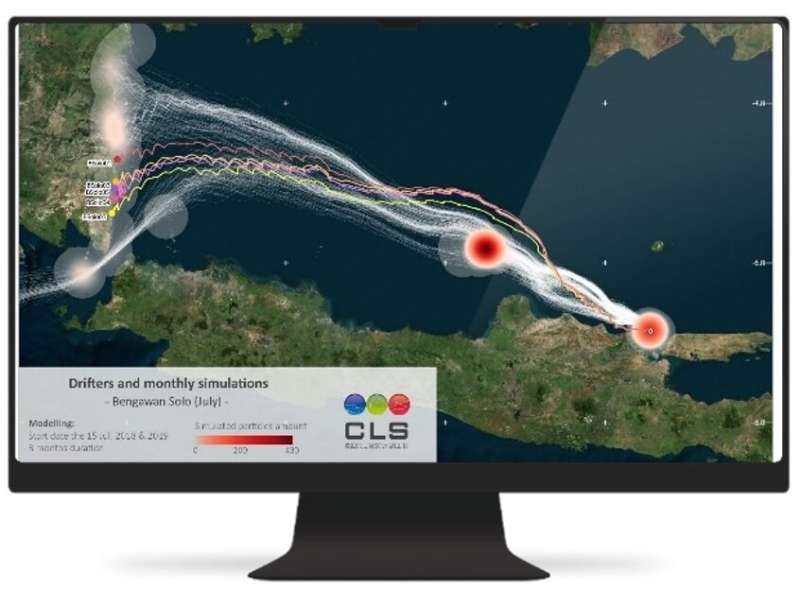 Tracking marine plastic drift from space