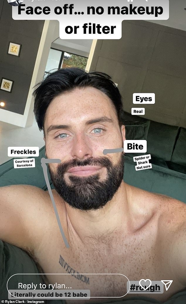 Real: The former X Factor star looked drastically different to his typical heavily made-up self as he ditched the foundation and contouring for a stripped-back shot